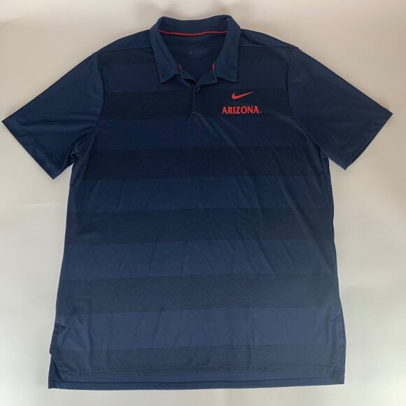 Arizona Wildcats NCAA Navy Blue Nike Dri Fit Polo Shirt Mens XL - Picture 1 of 5